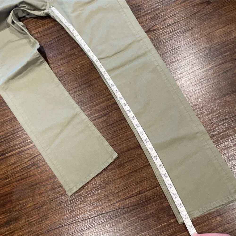 AG Adriano Goldschmied Mens 32x32 Green Slim Skinny Pant Stretch Workwear Preppy